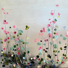 "Flowers In The Morning" floral large painting