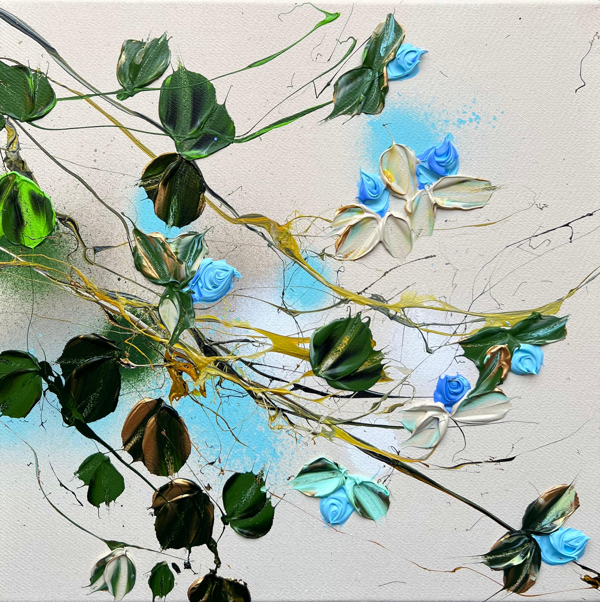 „For You“ kleines florales Gemälde im Angebot 3