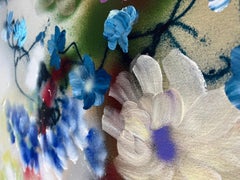 "Bohemian Evening" floral large textured painting