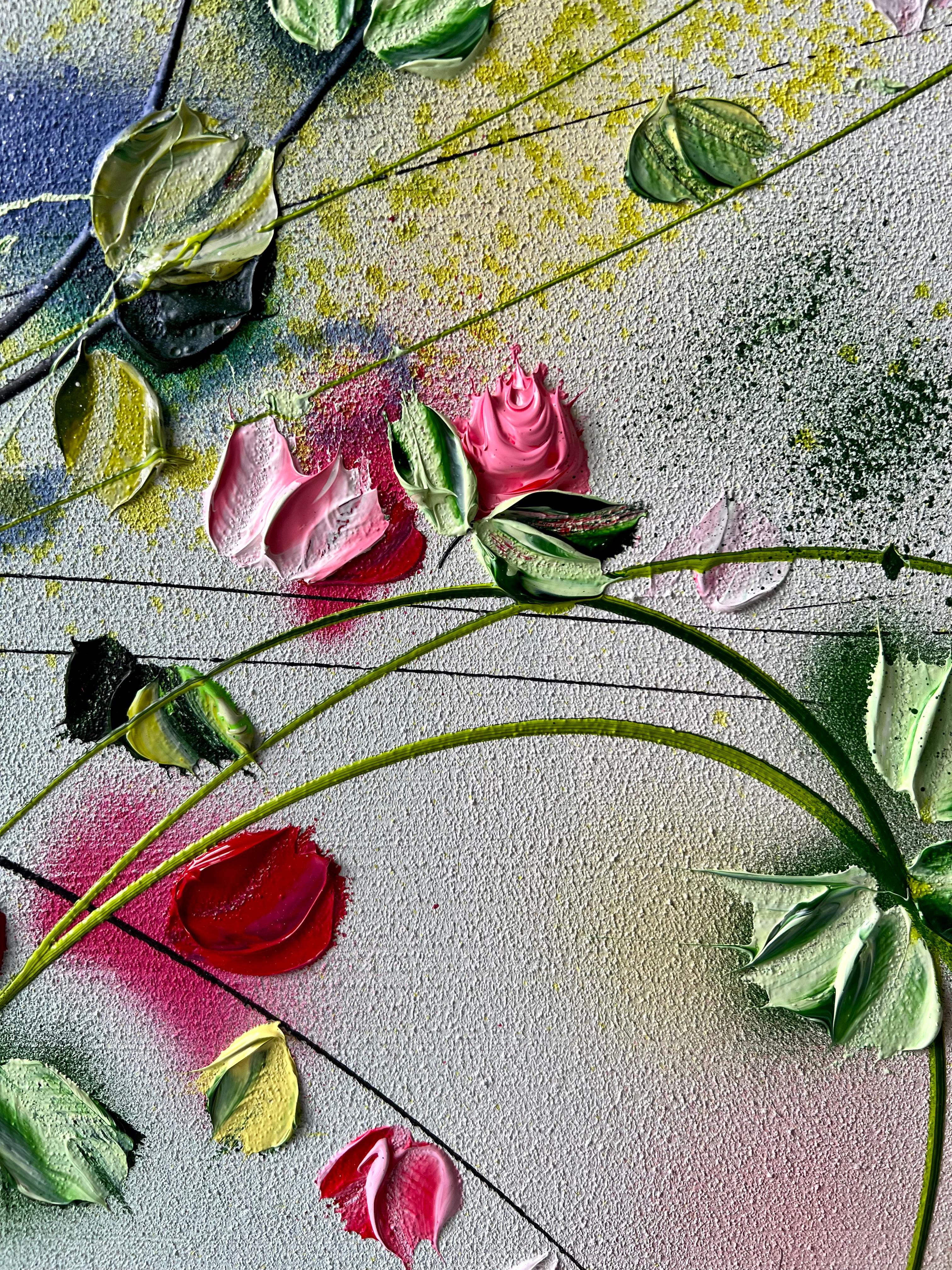„Journey Into Yourself“, großes Blumengemälde im Angebot 14