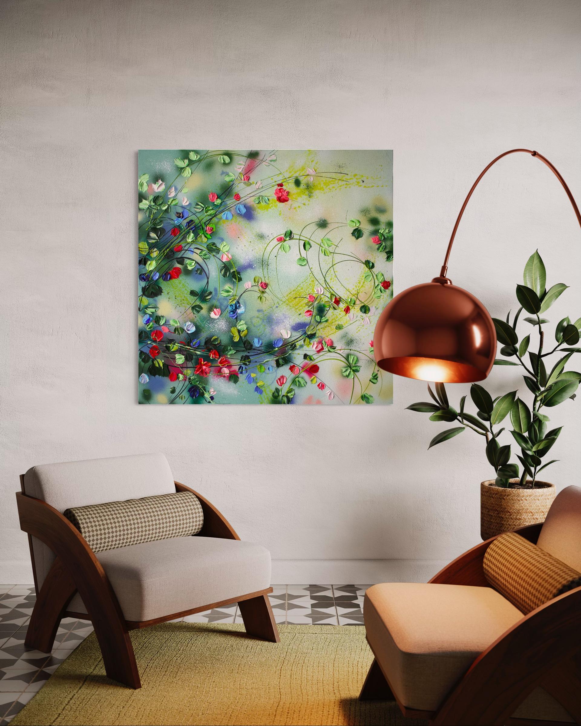 „Journey Into Yourself“, großes Blumengemälde im Angebot 1