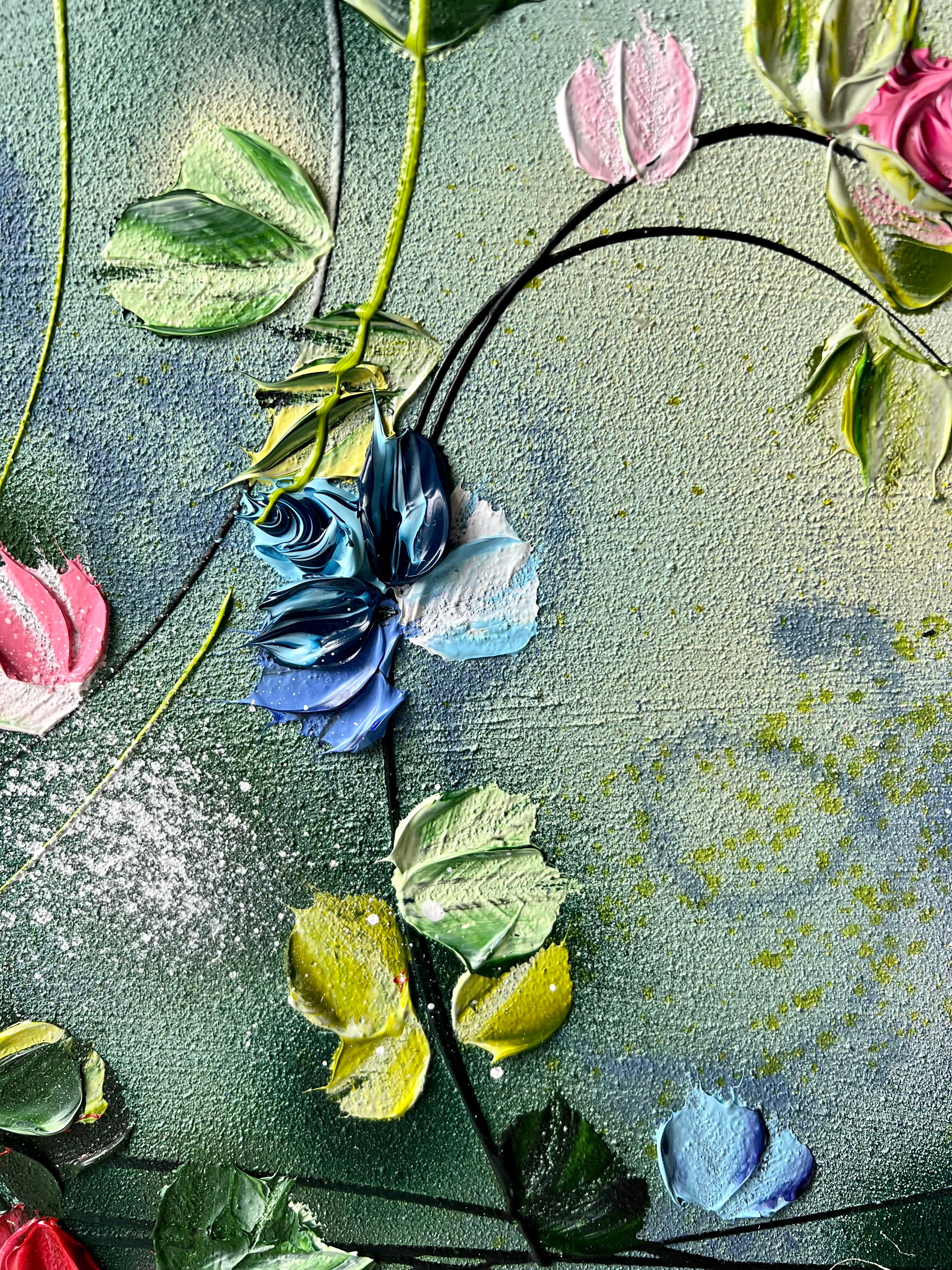 „Journey Into Yourself“, großes Blumengemälde im Angebot 2