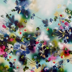 Anastassia Skopp - "Kaori V" Buntes impressionistisches Gemälde mit Blumen auf Leinwand "Kaori V" Buntes impressionistisches Gemälde mit Blumen auf Leinwand