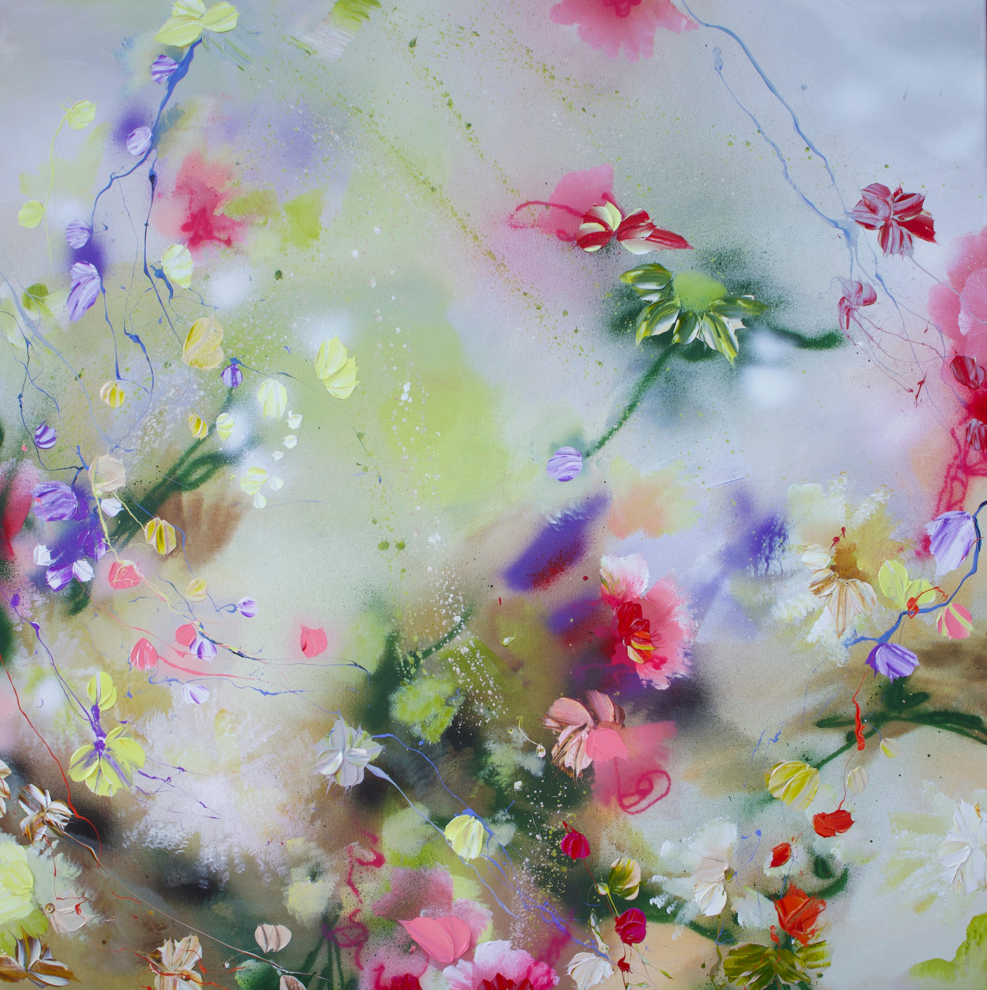 "Komorebi II" floral large painting