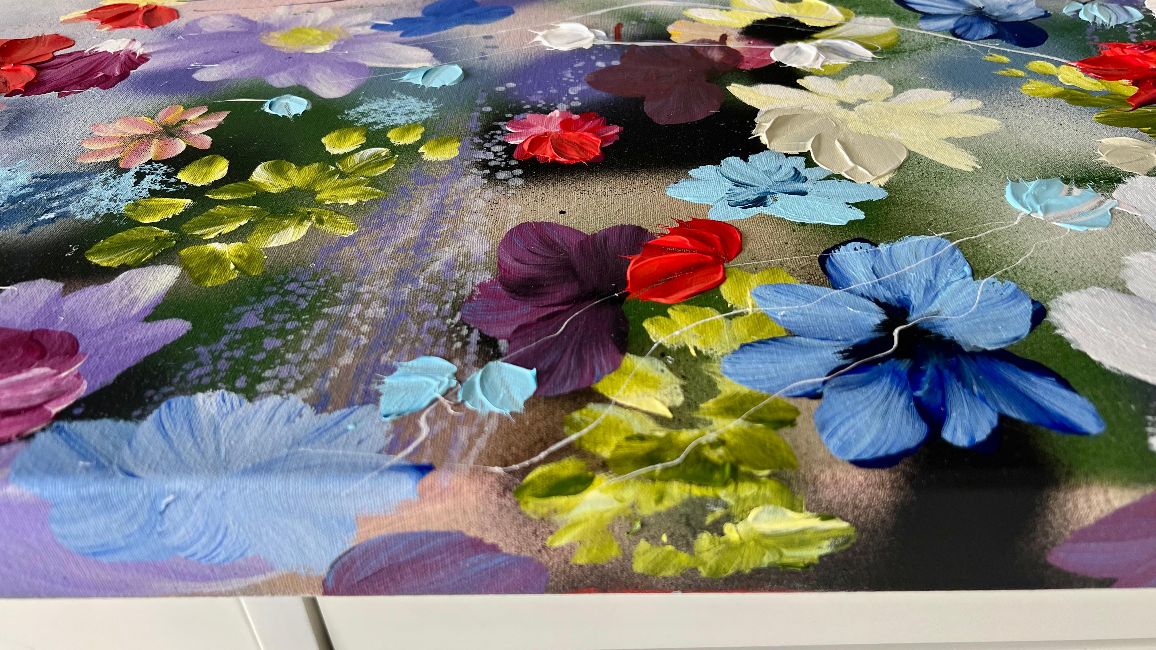 Peinture d'art floral Komorebi XV en vente 10