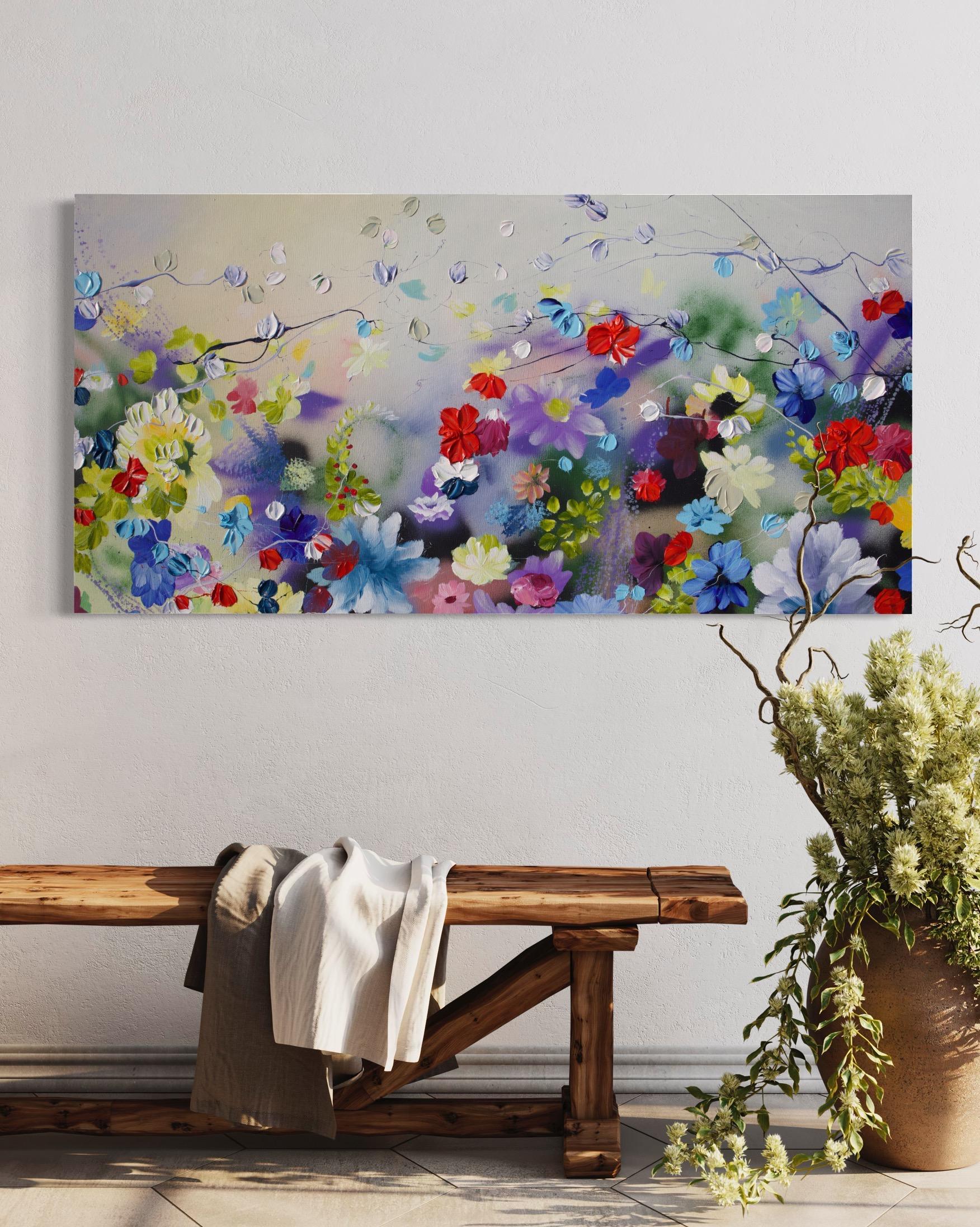 Peinture d'art floral Komorebi XV en vente 12