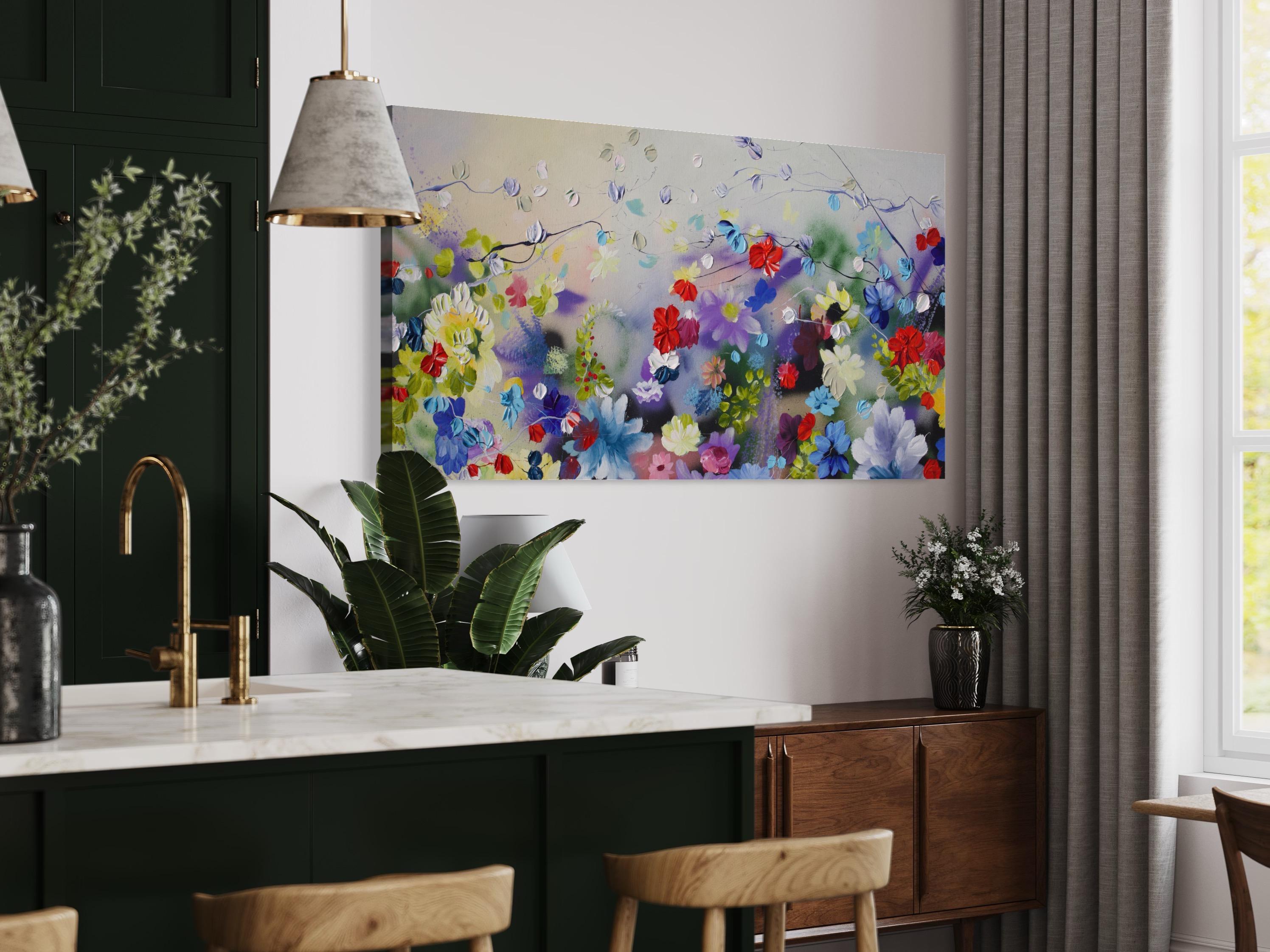 Peinture d'art floral Komorebi XV - Abstrait Painting par Anastassia Skopp