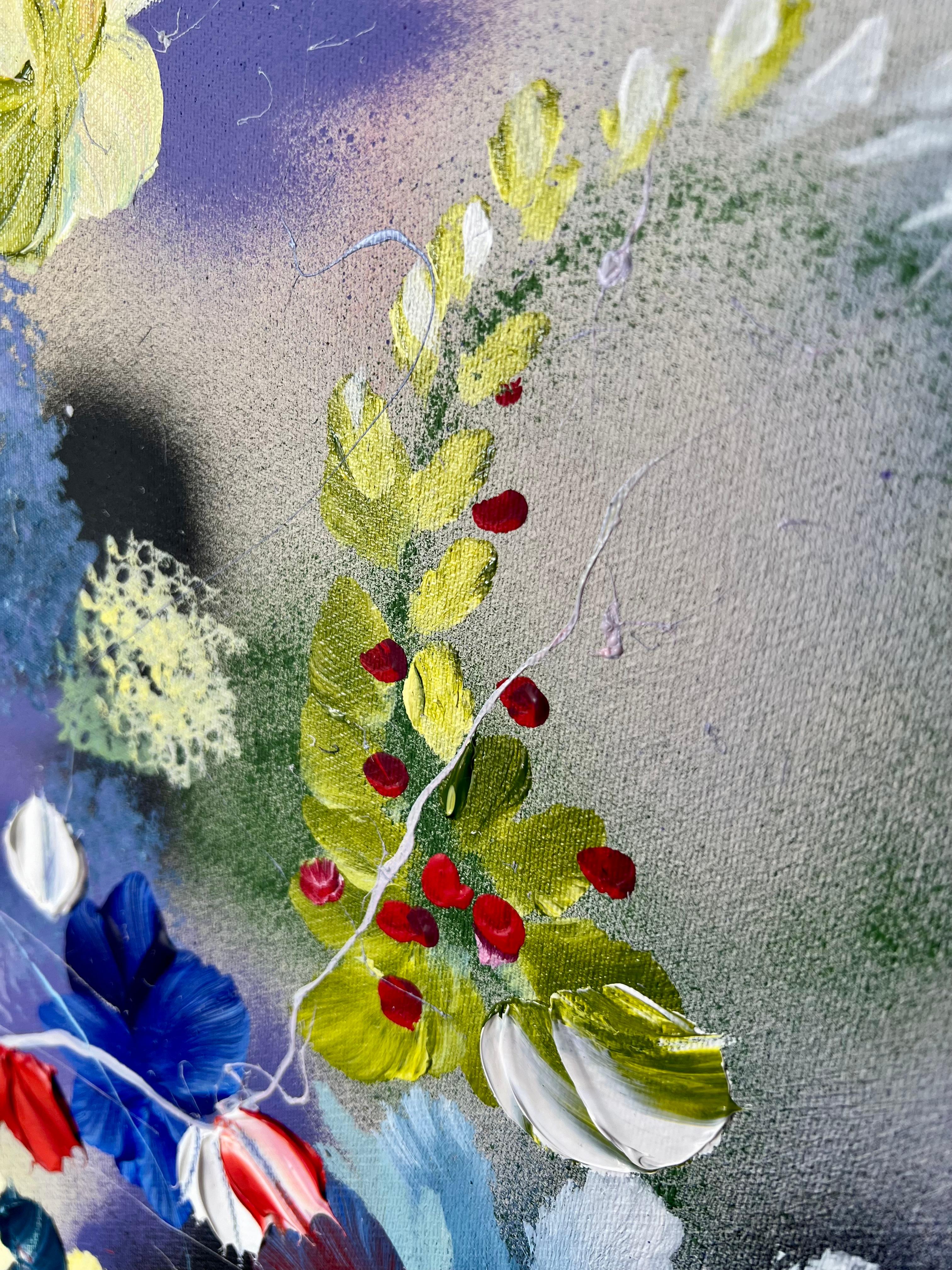 Peinture d'art floral Komorebi XV en vente 4