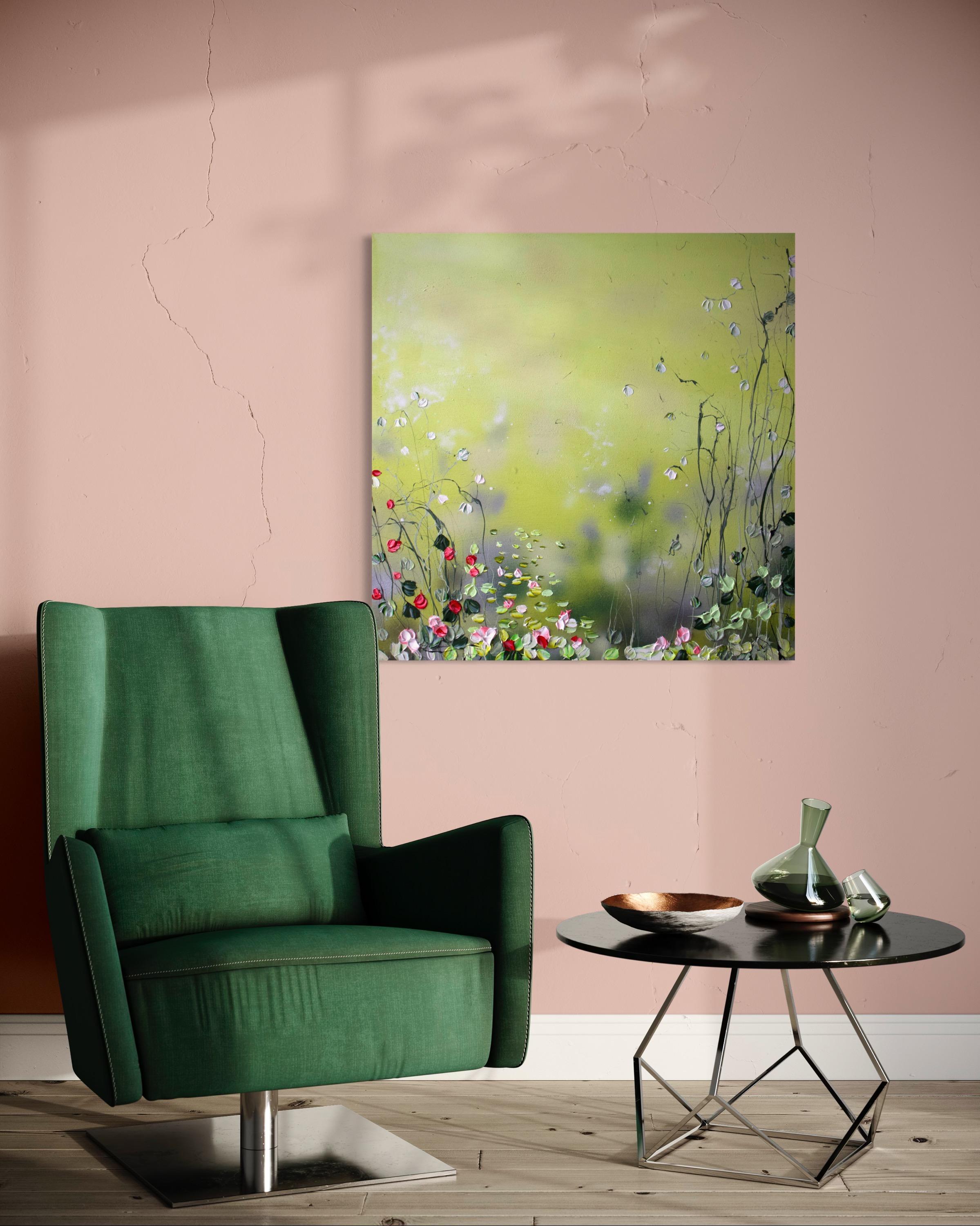 Art floral « Lily Pond In Yellow » en vente 4