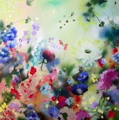 „Mizuki Serenity, großes Blumengemälde