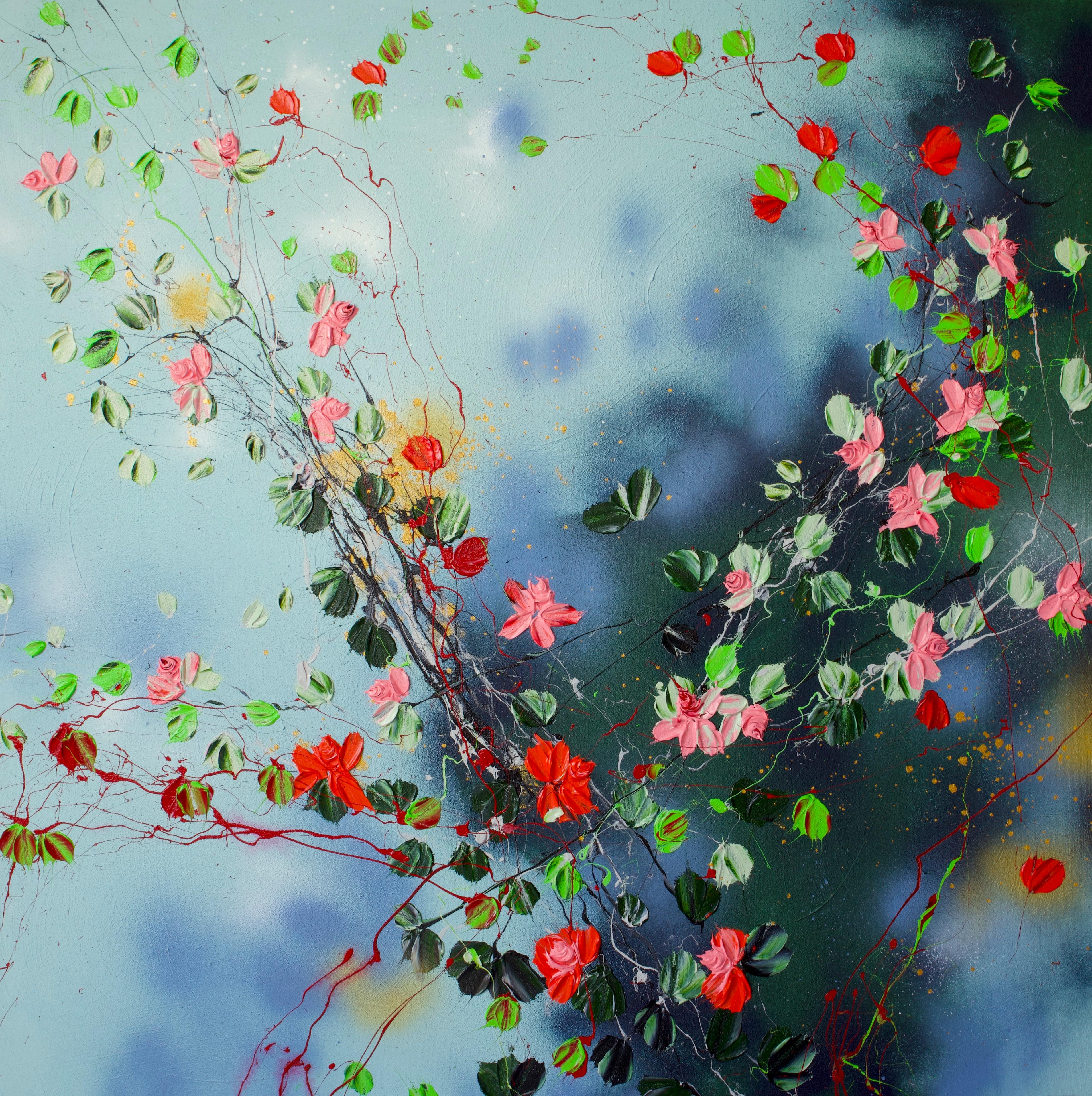 Interior Painting Anastassia Skopp - "Matin dans le jardin" peinture florale grand format