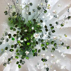 Petals in Light - original impressionistic floral art on linen canvas