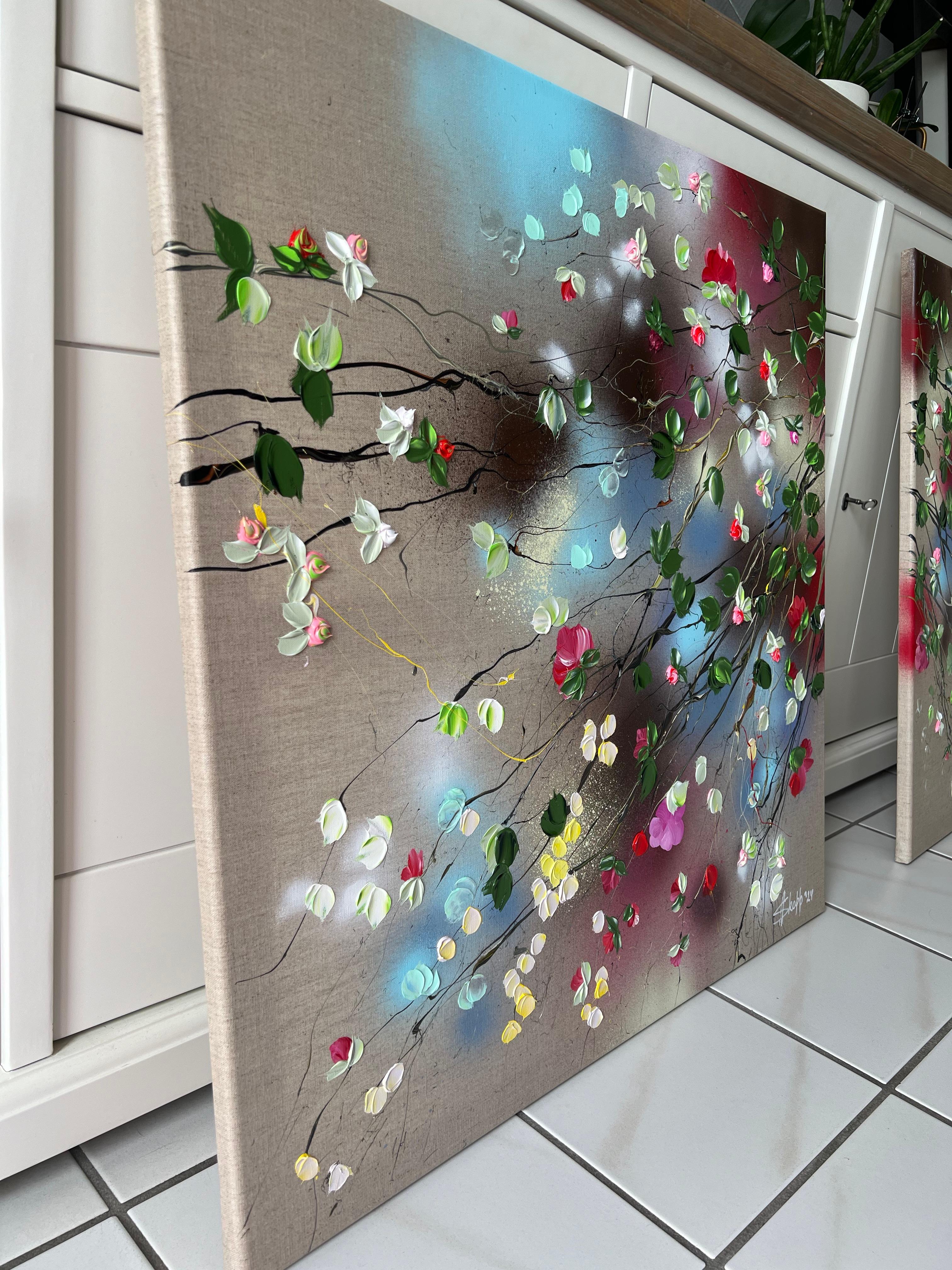 Abstract textured acrylic painting on canvas 80x80x2 cm (31,4 x 31,4 x 0,8 inches). Mixed Media on gallery wrapped canvas. The work is ready to hang. No framing required. The sides of the work are painted.
The artwork is signed, dated and titled.