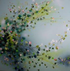 „Quiet Garden II“ sehr großes Blumengemälde
