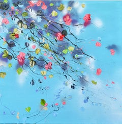 Grande peinture florale « Romantic Moment »