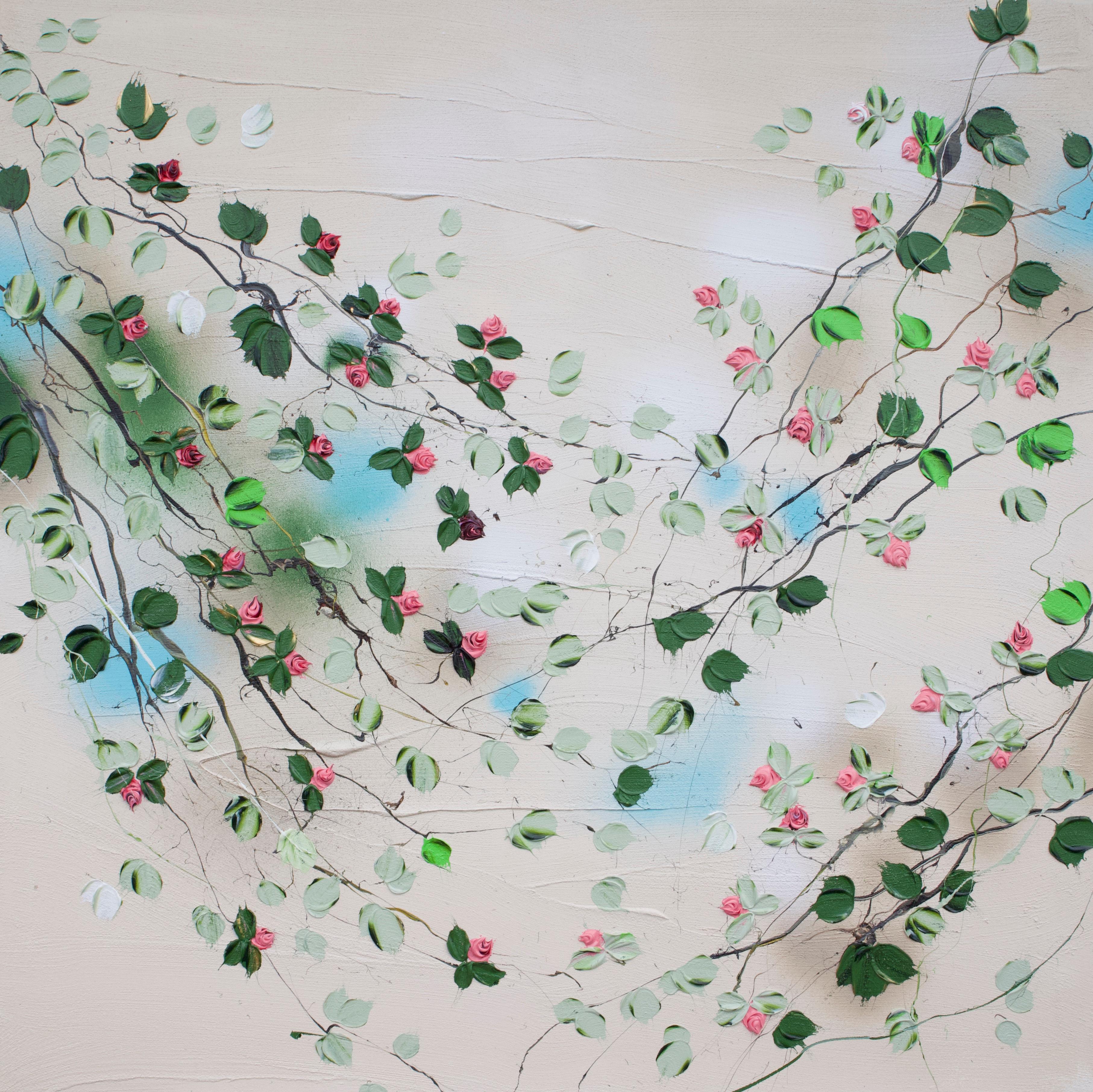 Abstract Painting de Anastassia Skopp - "Arte floral "Efimeridad de la rosa