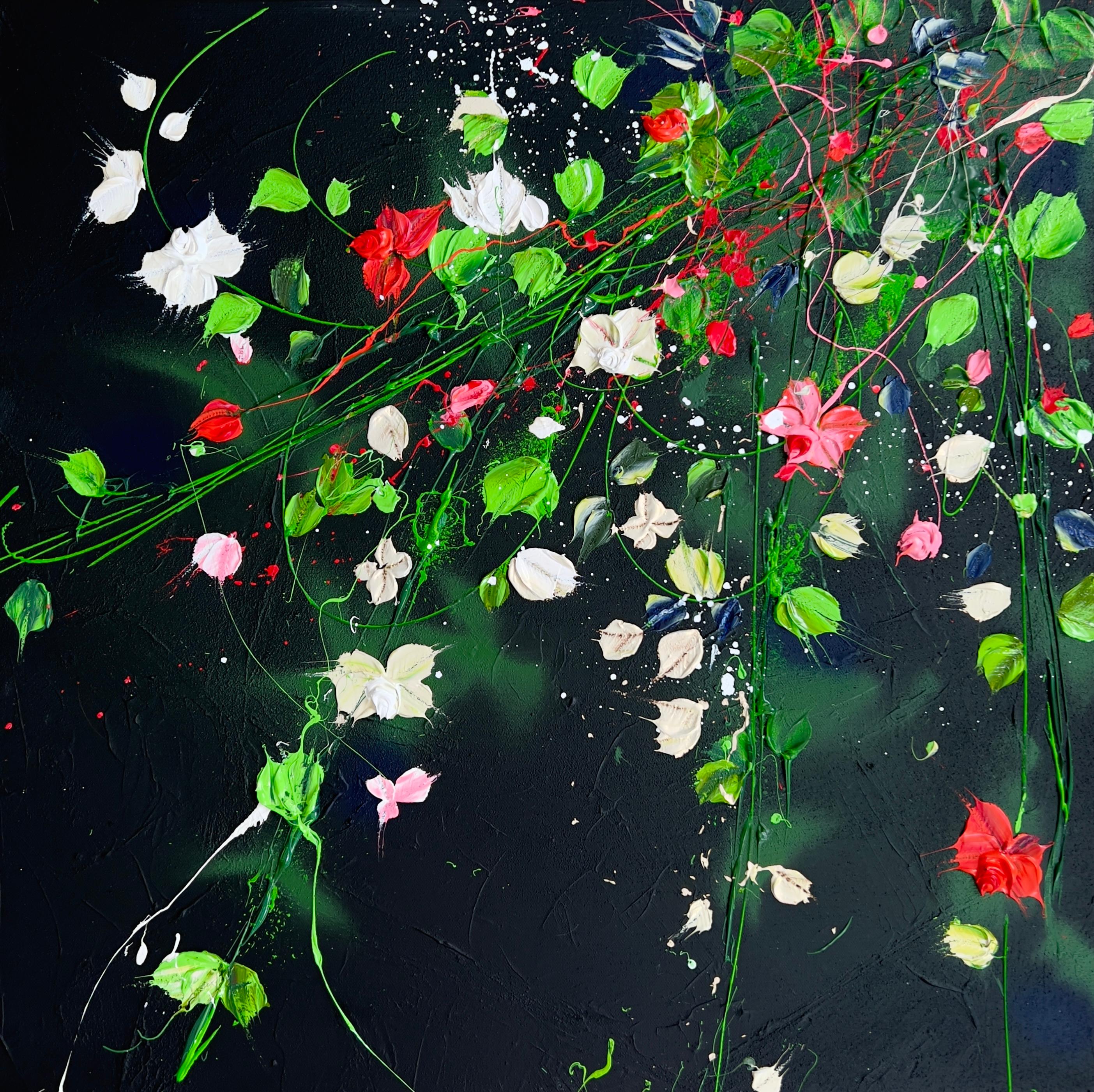 Anastassia Skopp Interior Painting - "Roses On The Black Table"