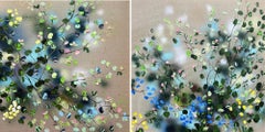 SET OF 2 paintings "Love at First Sight" and "Love at First Sight I" DIPTYCH