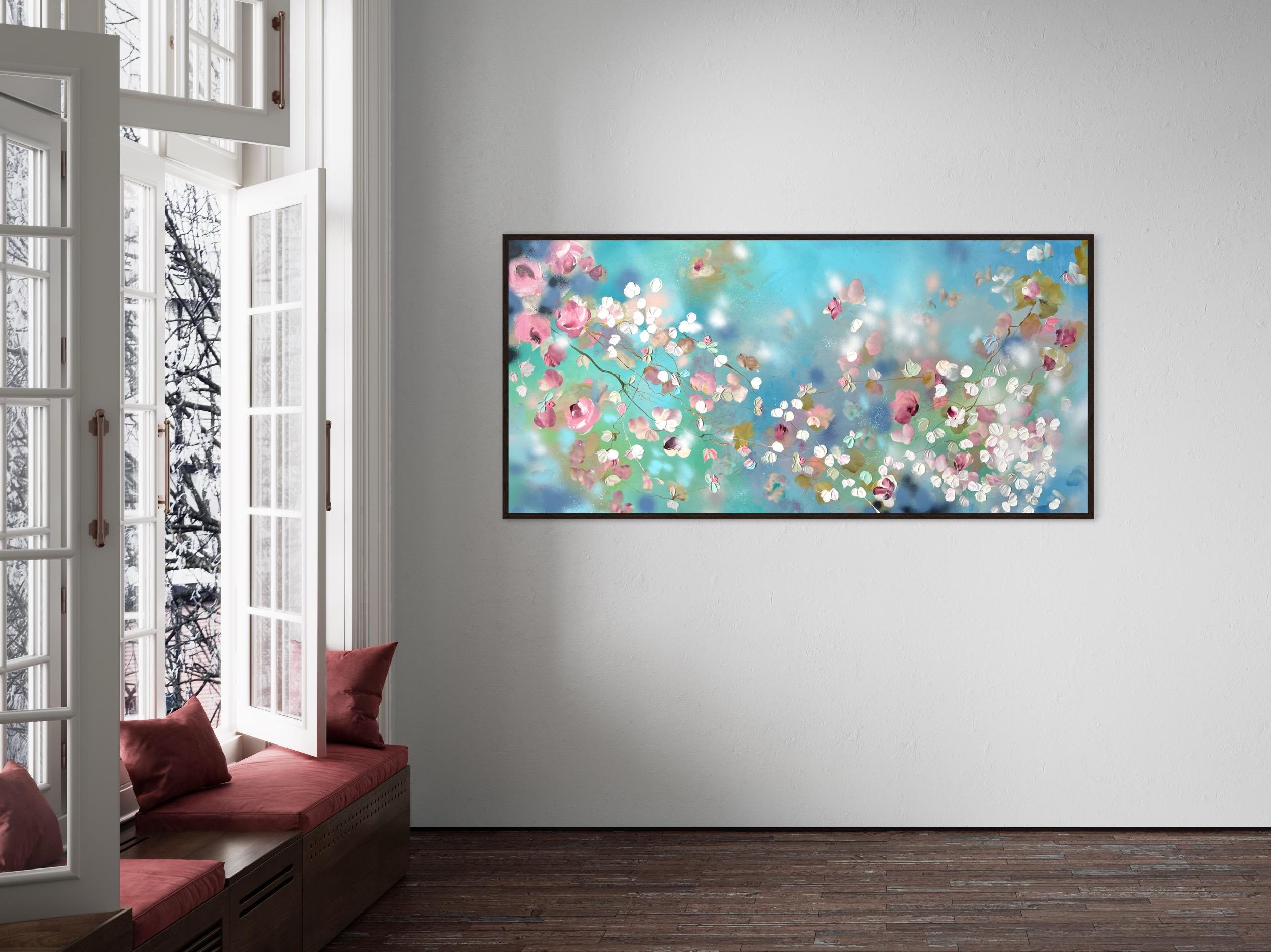 „Frühjahrs Tanz“ sehr große Blumenkunst (Abstrakt), Painting, von Anastassia Skopp