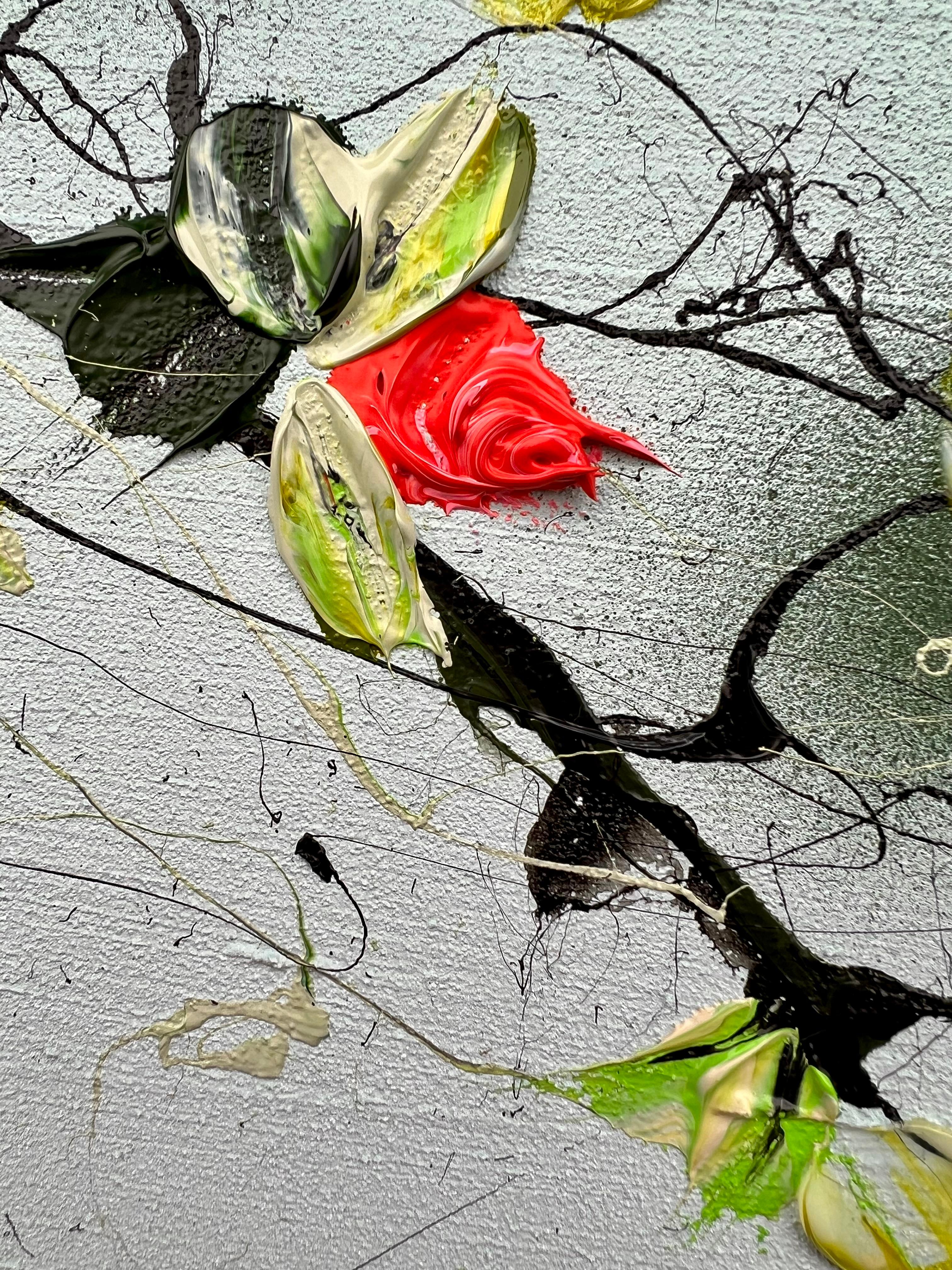 Florale Kunst „Frühling“ (Abstrakt), Painting, von Anastassia Skopp