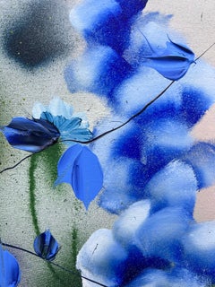 PINTURA ACRÍLICA CUADRADA "HIFUKA" ARTE FLORAL COLORIDO