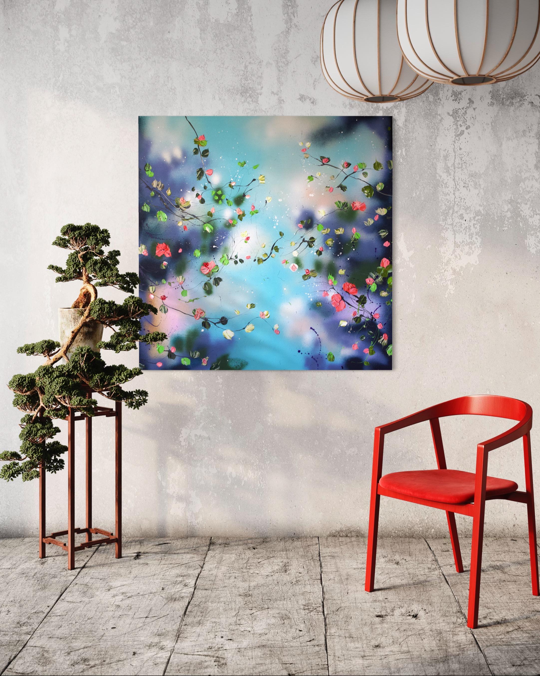 Abstract textured acrylic painting on canvas 90x90x2 cm (35,4 x 35,4 x0,8inches). Mixed Media on gallery wrapped canvas. The work is ready to hang. No framing required. The sides of the work are painted.
The artwork is signed, dated and titled.