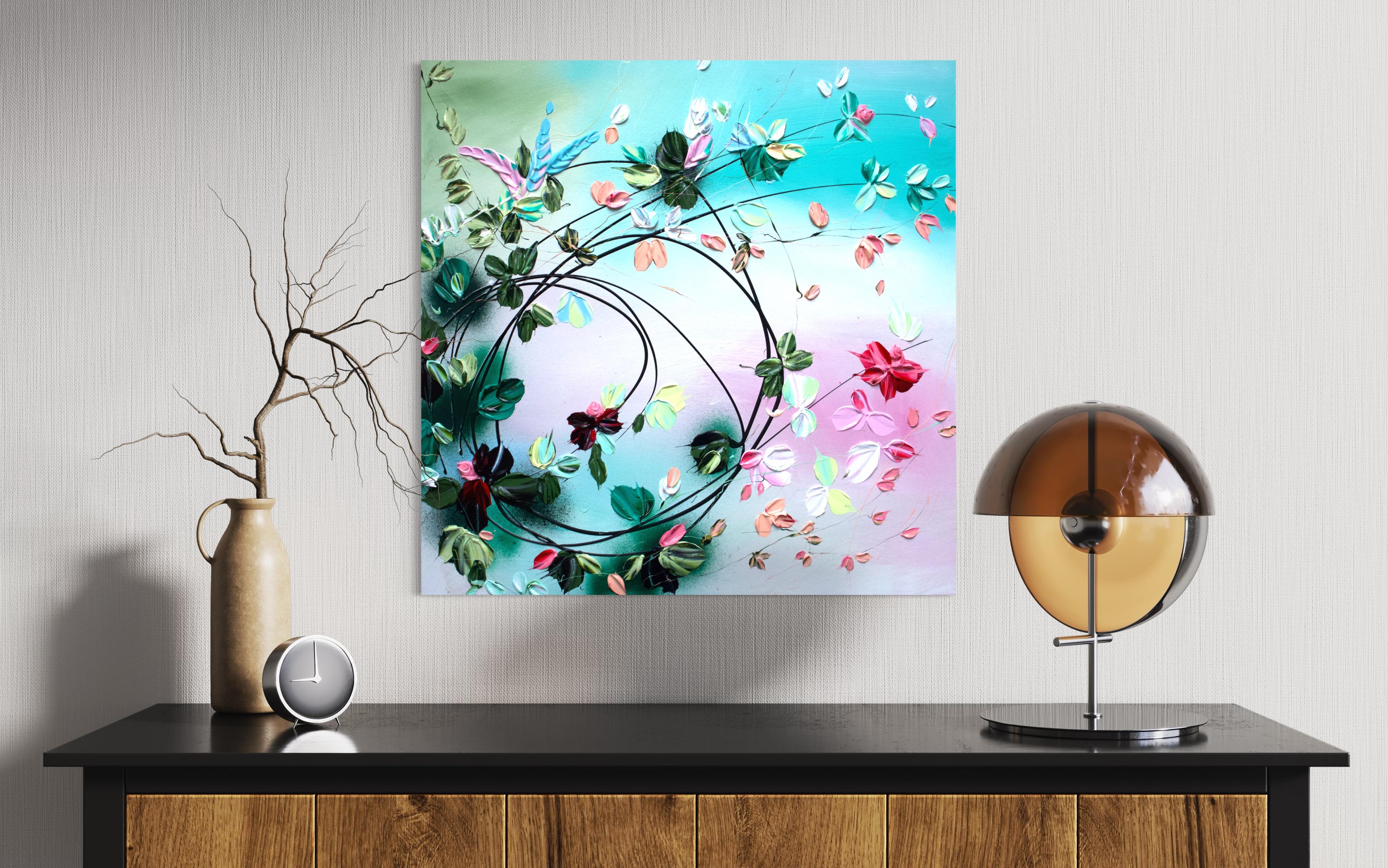 Quadro floreale con rose 