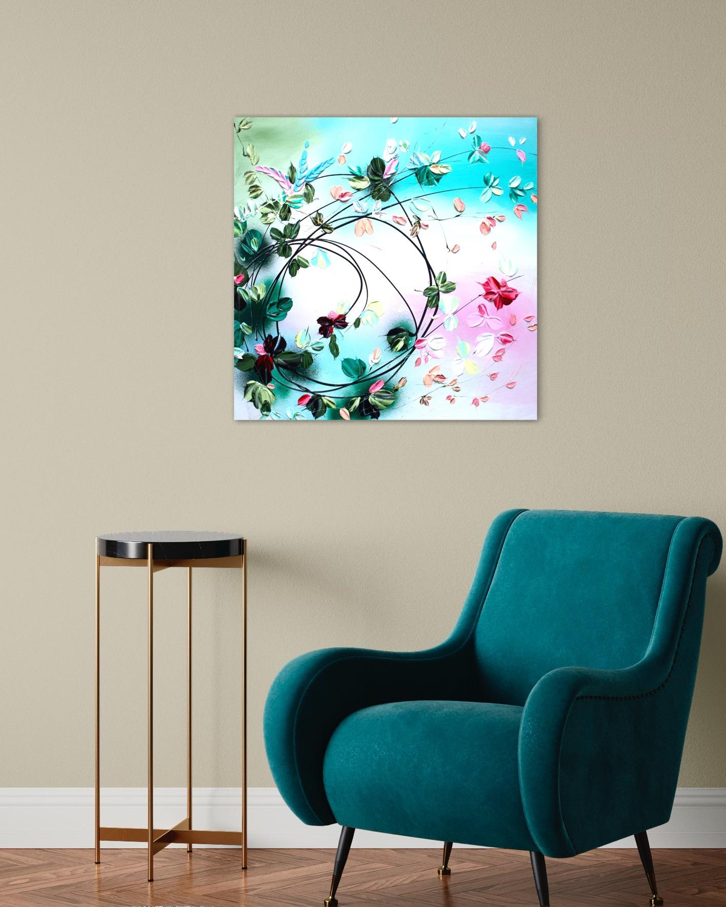 Quadro floreale con rose 