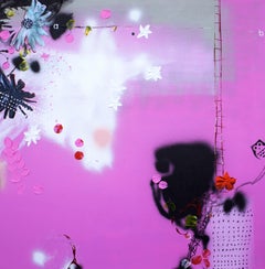 "The Shape Of The Now" floral large painting