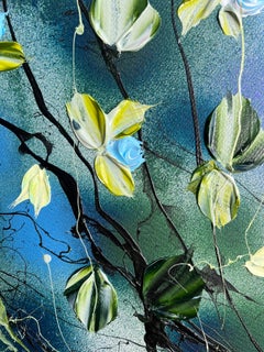 "TRANQUILITY AND BALANCE" floral large textured painting