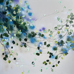 "TRANQUILITY AND BALANCE" floral large textured painting