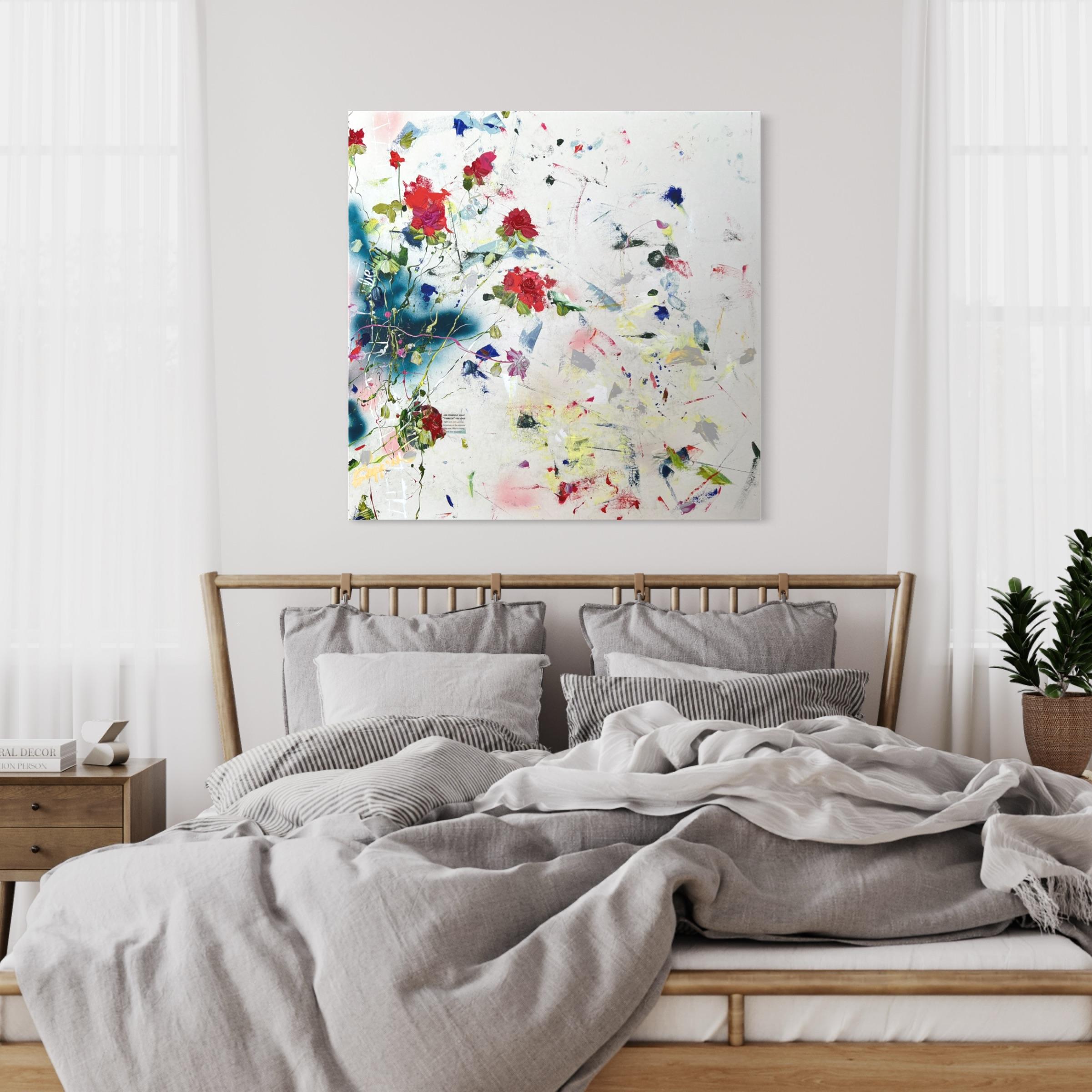Abstract textured acrylic painting on canvas 90x90x2 cm (35,4 x 35,4 x0,8inches). Mixed Media on gallery wrapped canvas. The work is ready to hang. No framing required. The sides of the work are painted.
The artwork is signed, dated and titled.