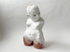 Stoneware Figurative Sculpture: 'Banished l'