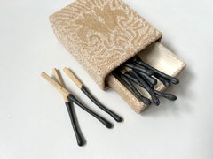 Stoneware Figurative Sculpture: 'Matchbox'