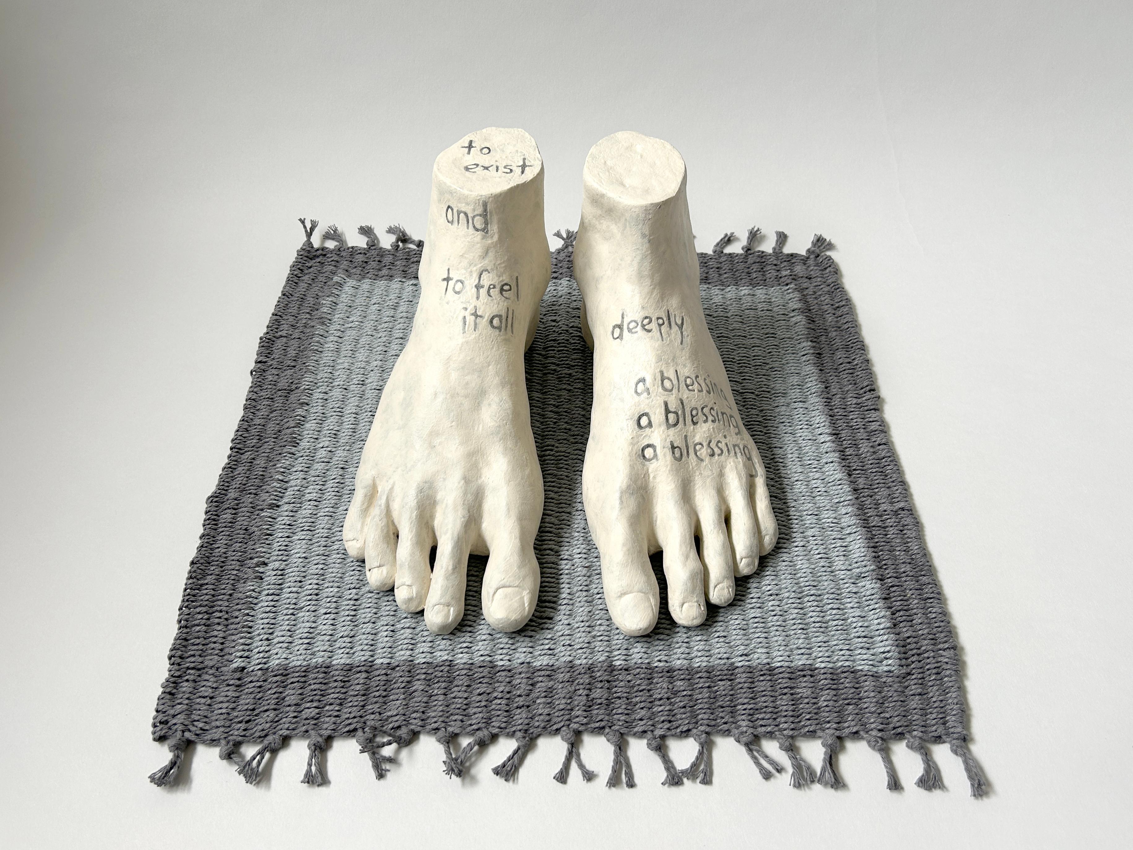 Stoneware Figurative Sculpture: 'To exist' For Sale 3
