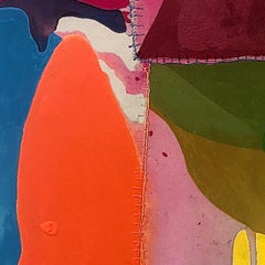 Lunchbox : mixed media collage on canvas
