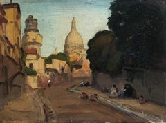 Old Montmartre, Oil On Cardboard