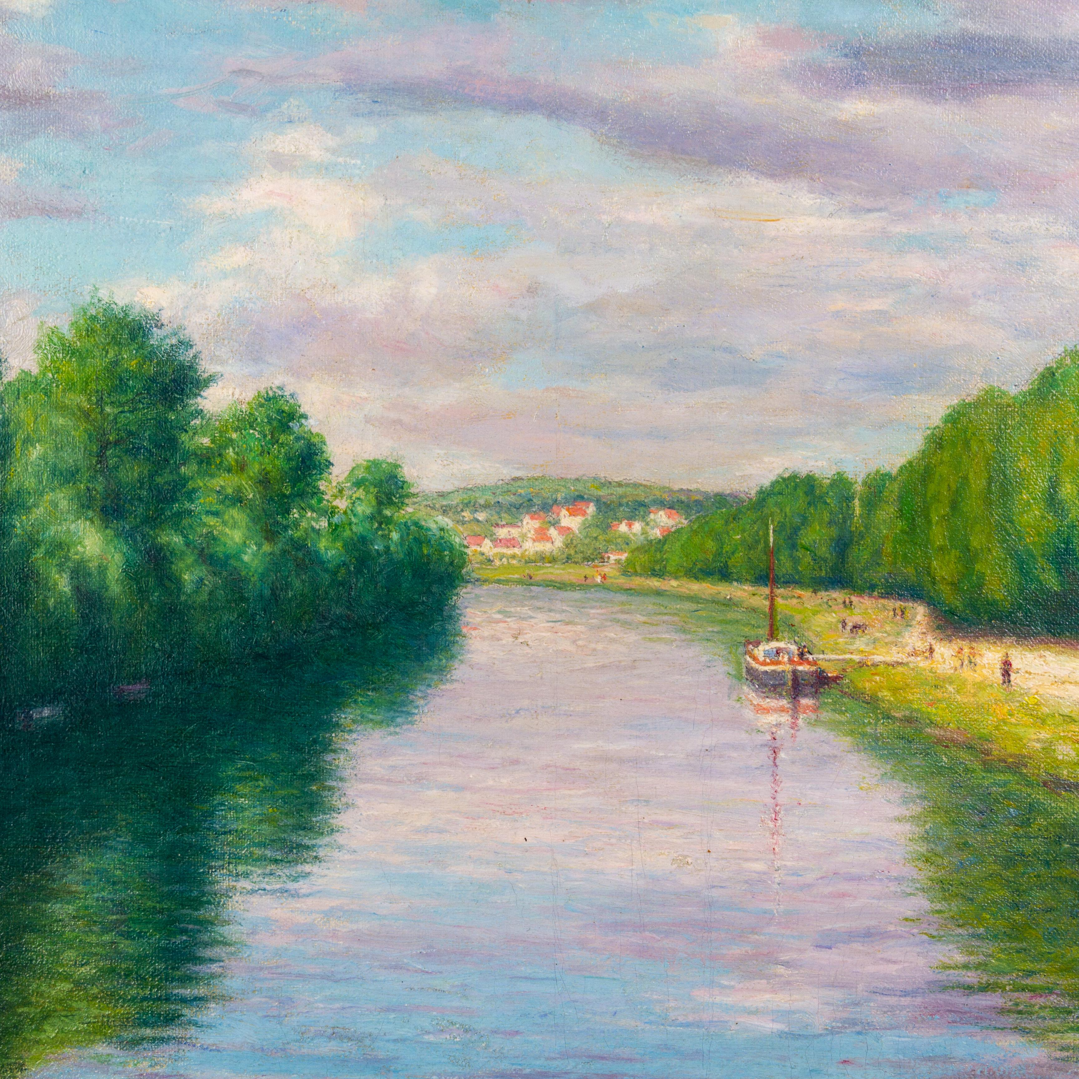 Anatole Hillairet (1880-1928) Französisches signiertes impressionistisches Landschaftsgemälde (20. Jahrhundert) im Angebot