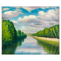 Anatole Hillairet (1880-1928) Französisches signiertes impressionistisches Landschaftsgemälde