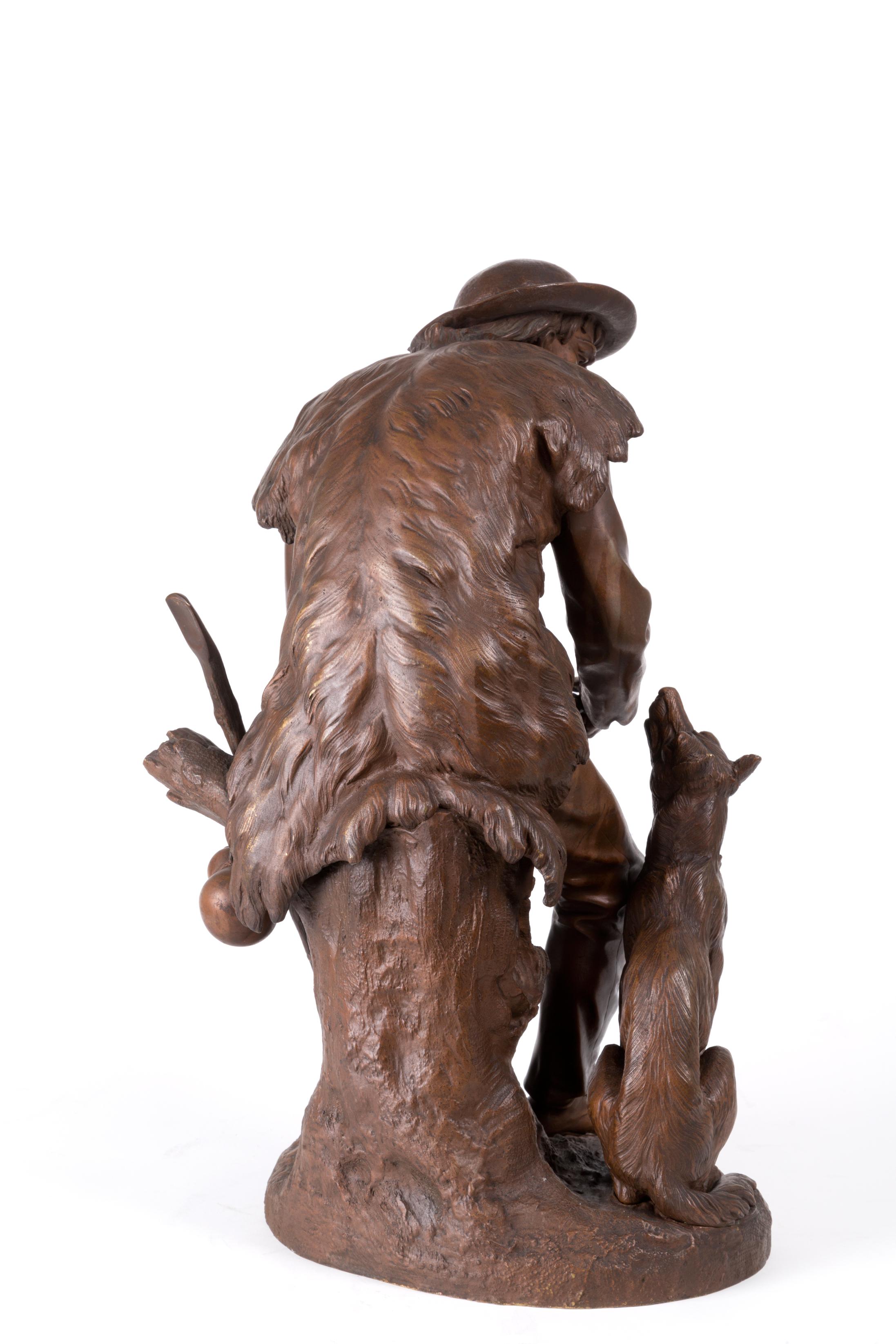 Scultura in bronzo di Anatole J. Guillot raffigurante 