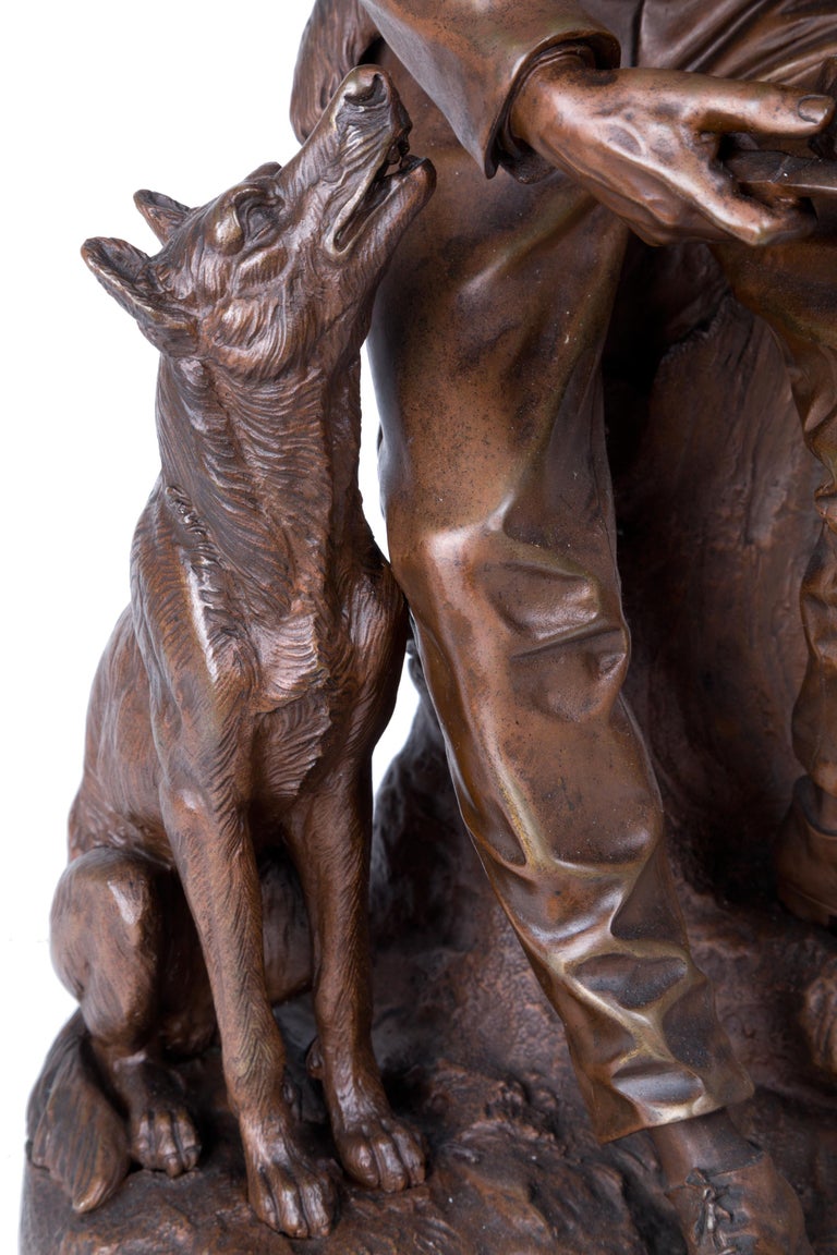 Anatole J. Guillot Bronze Sculpture Depicting 