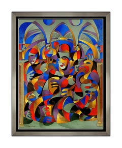 Anatole Krasnyansky Hand Embellished Giclee on Canvas Signed Large Modern Art