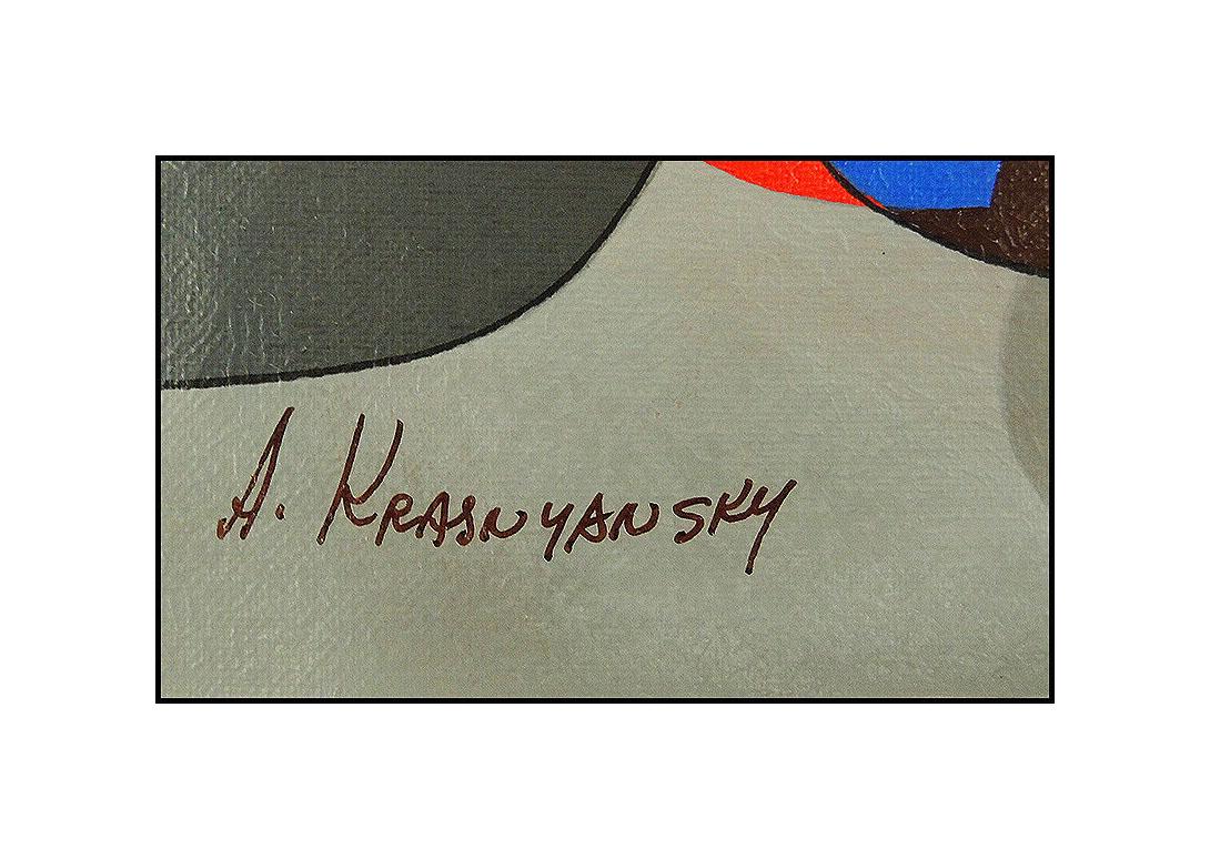 Anatole Krasnyansky Hand Embellished Giclee on Canvas Signed Large Modern Art For Sale 3
