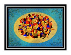 Anatole Krasnyansky Musicians Hand Embellished Large Giclee on Canvas Signed