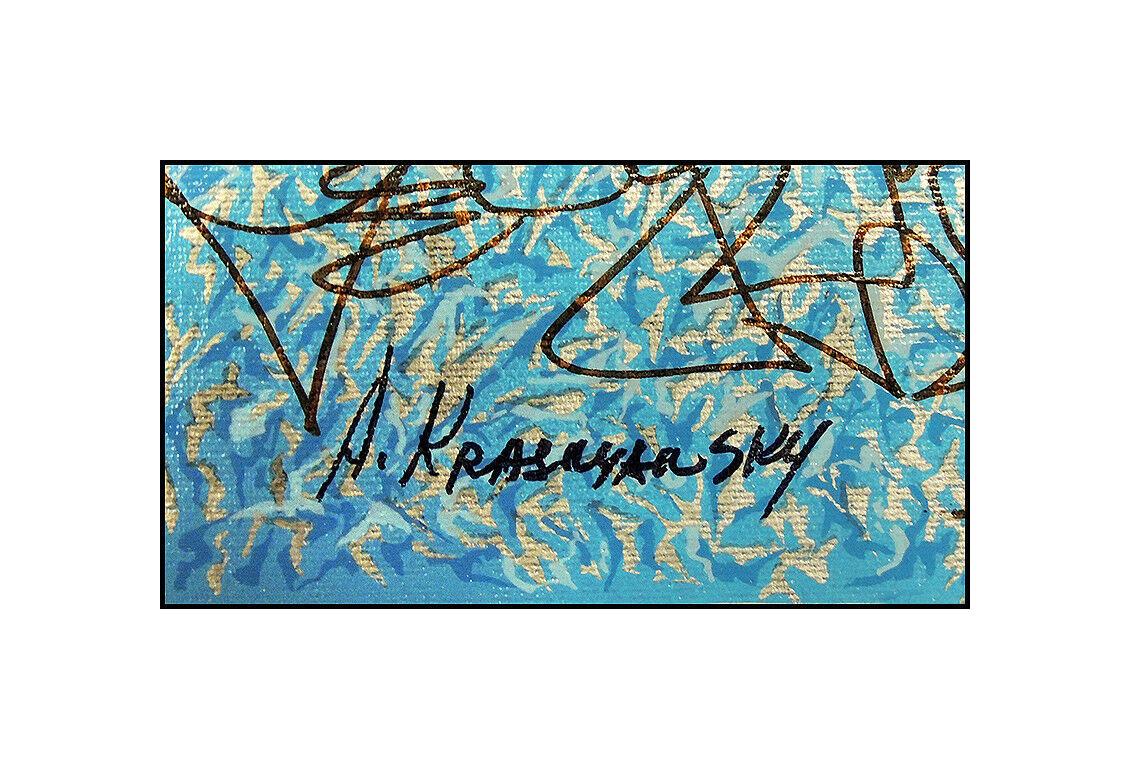 Anatole Krasnyansky Musicians Hand Embellished Large Giclee on Canvas Signed For Sale 3