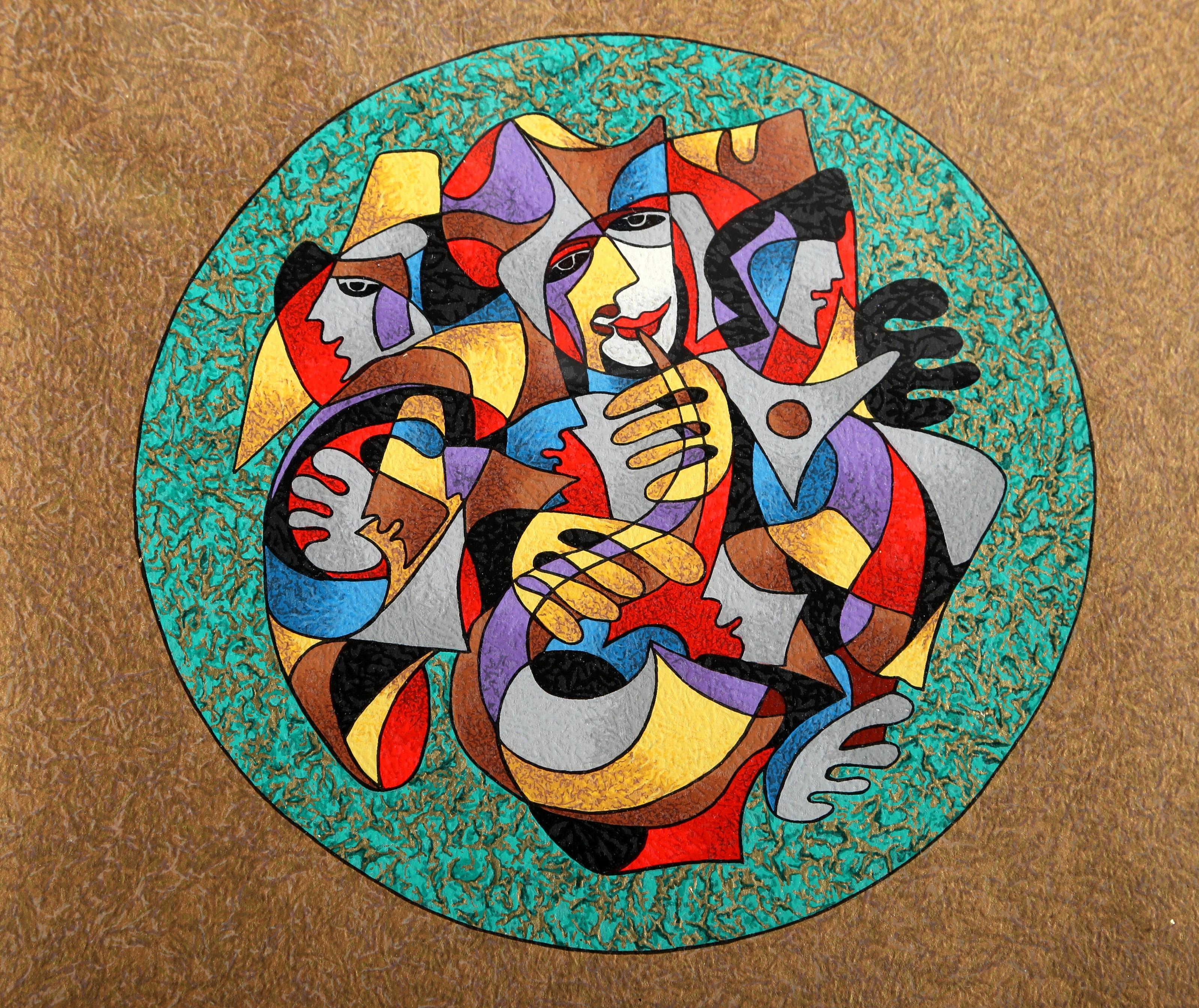 Banda, serigrafia, firmata e numerata a pennarello da Anatole Krasnyansky 4