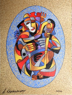 Vintage Musicians, Screenprint, signed and numbered in marker by Anatole Krasnyansky