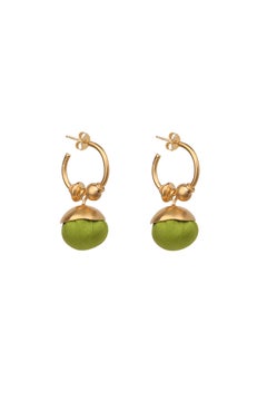Anatoli Earrings in Silk, Bronze & 24k Vermeil Gold by Katerina Makriyianni