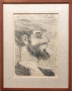 Russisches Shtetl, Szene Judaica-Lithographie, jüdisches Porträt, Vintage