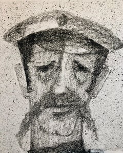 Vintage Russian Ukrainian Shtetl Scene Judaica Lithograph Jewish Portrait